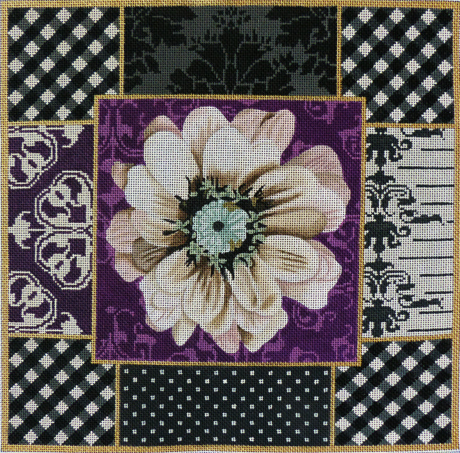 1043  Blk. & Wt.. RoseCollage