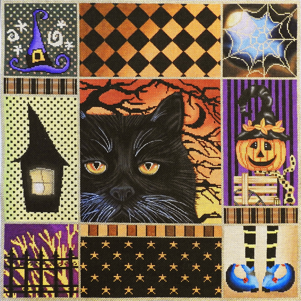 1066 Halloween Cat  Collage