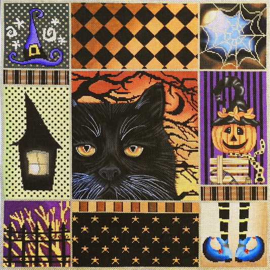 1066 Halloween Cat  Collage