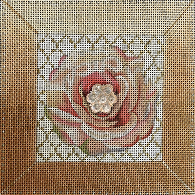 114c Pink Flower Bling Square