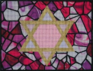 400b Pink Stained Glass Bag