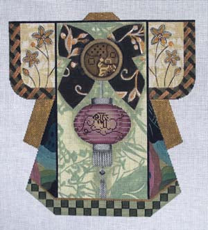 775a Small Purple Lantern Kimono