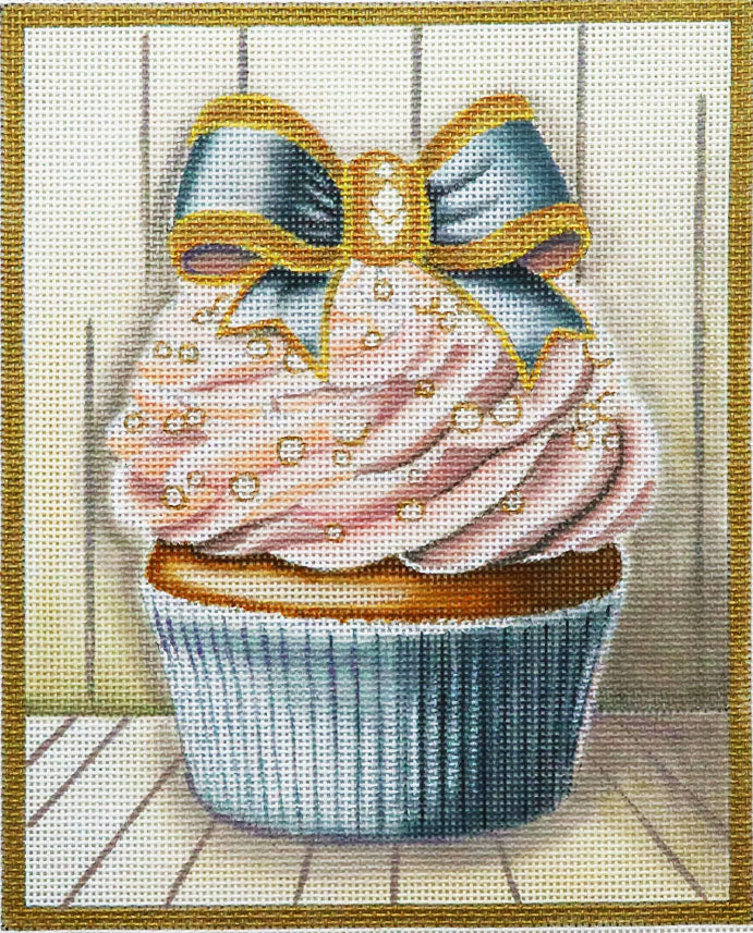 CUP-1 Pink Jeweled Cupcake