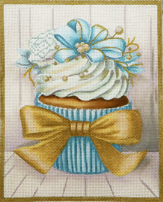 CUP-5 Aqua Jeweled Cupcake