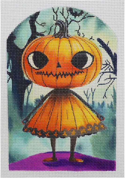 HAL-2d Pumpkin Girl Ornament