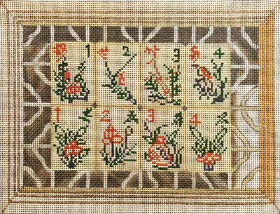 MJ-7 Ecru Tiles Mah Jongg Bag